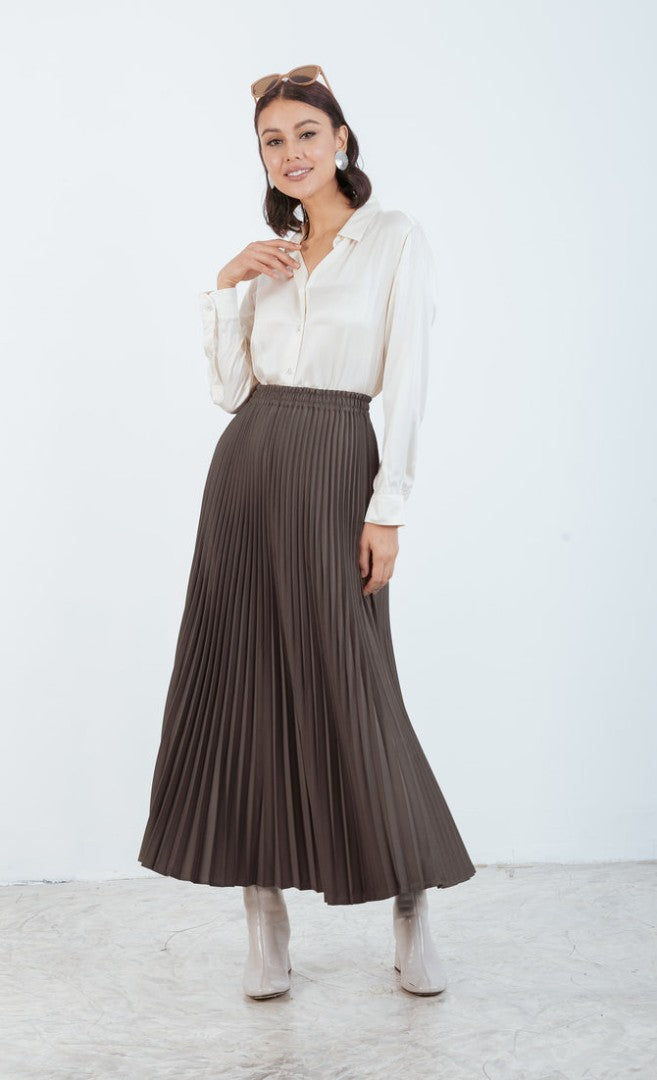 DAHLIA PLEATED - CAROB