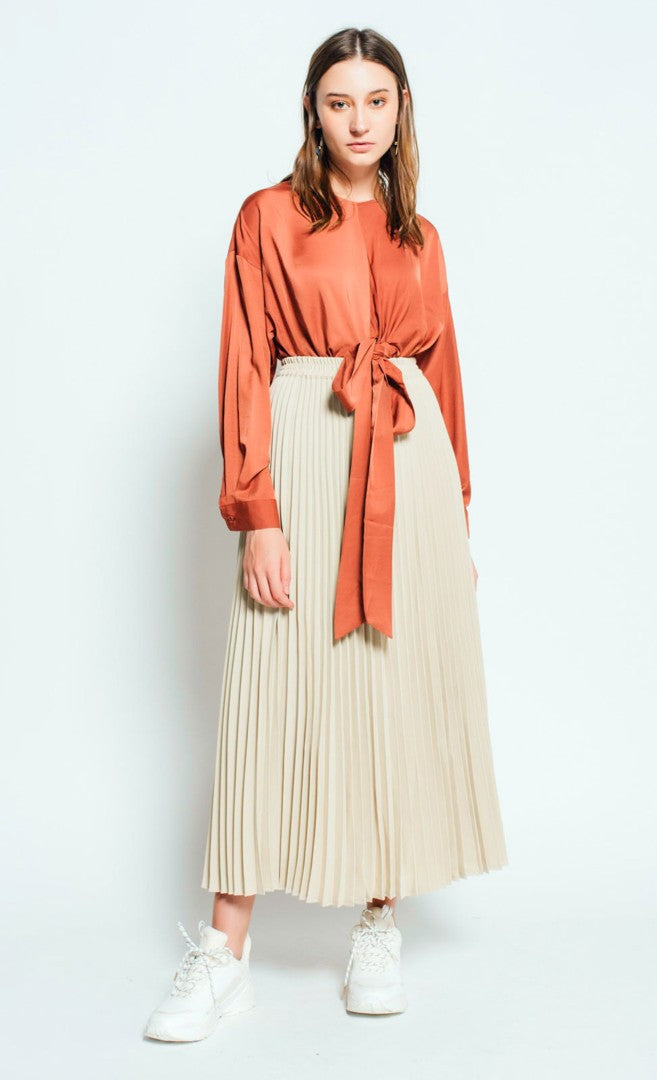 DAHLIA PLEATED - NUDE
