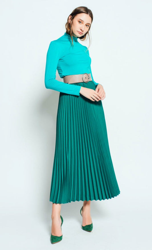DAHLIA PLEATED - EMERALD