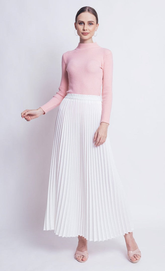 DAHLIA PLEATED - WHITE